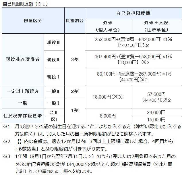 自己負担限度額